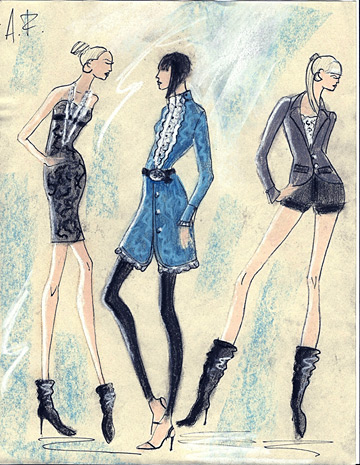 Fashion Collection Passion Night. Runway